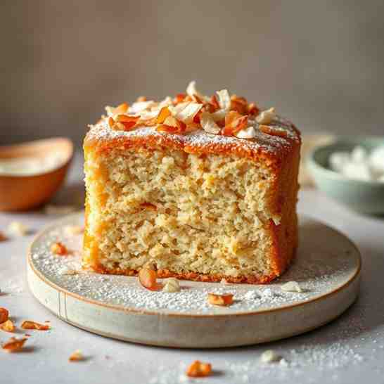Chewy Coconut Gluten-Free Cake - Easy Cassava Recipe